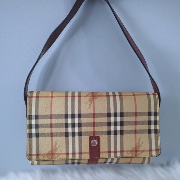Burberry nova check PVC/leather shoulder bag w/COA EUC - Picture 2 of 14